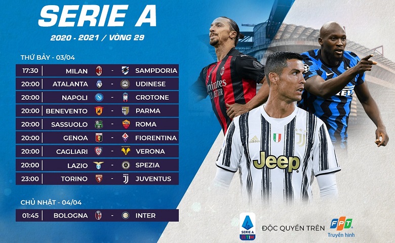 Lịch thi đấu vòng 29 Serie A 2020-21 - Ảnh 3