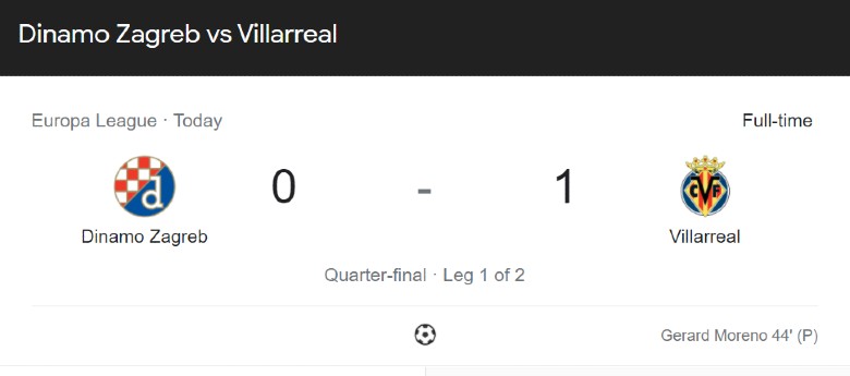 Link xem trực tiếp tứ kết C2 châu Âu Dinamo Zagreb vs Villarreal, 02h00 ngày 9/4 - Ảnh 4
