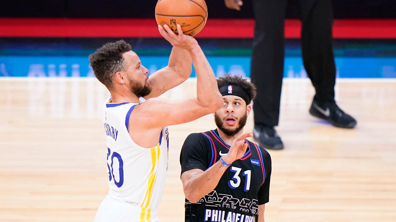 Philadelphia 76ers trở thành nạn nhân tiếp theo của 'thần tiễn' Stephen Curry - Ảnh 6