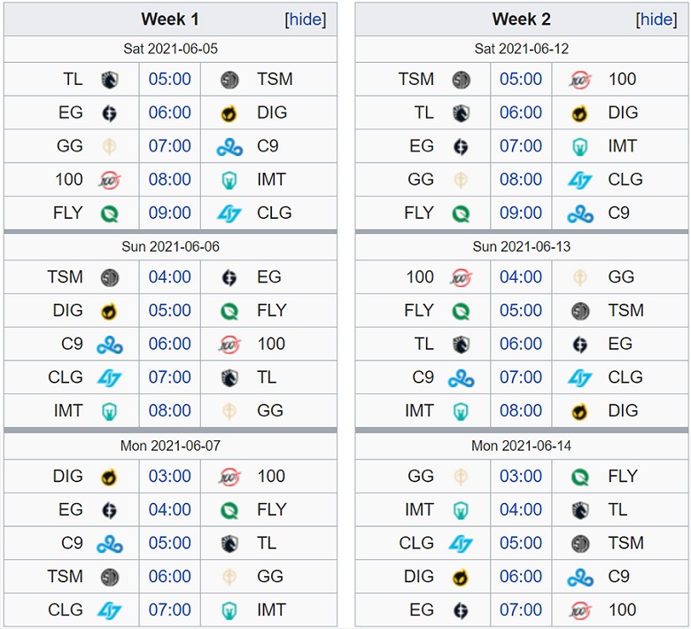 Lịch thi đấu LCS mùa Hè 2021 mới nhất - Ảnh 1