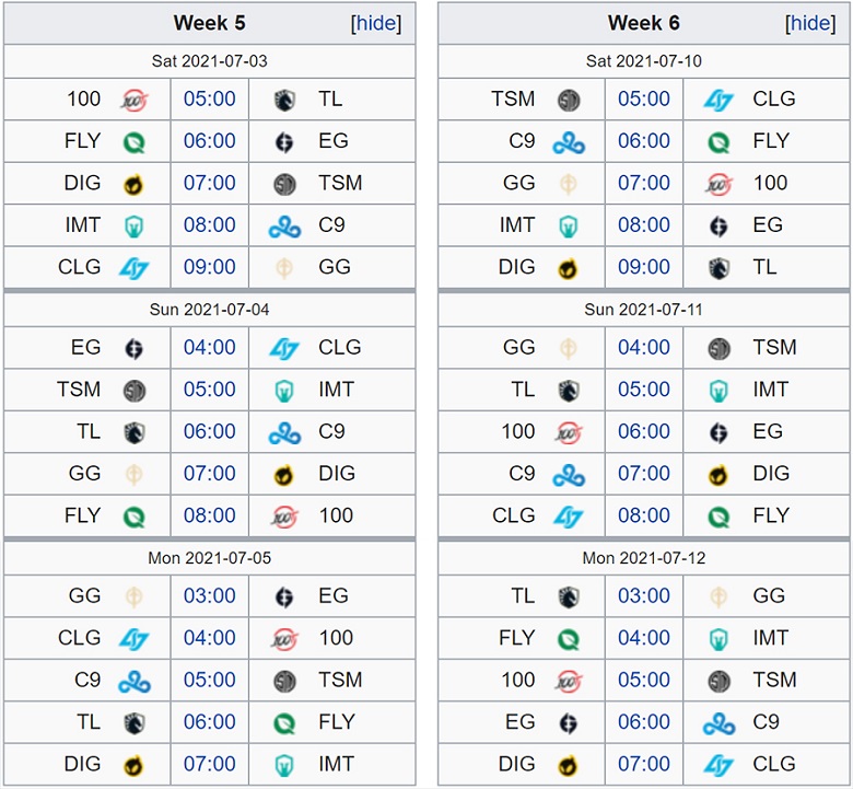 Lịch thi đấu LCS mùa Hè 2021 mới nhất - Ảnh 3
