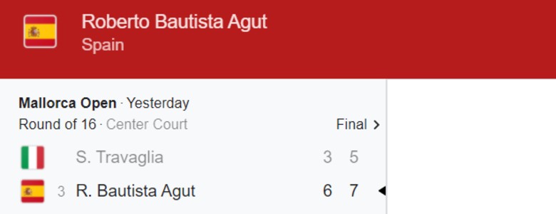 Trực tiếp tennis Mallorca Open 2021 - Bautista Agut vs Travaglia, 23h00 hôm nay 23/6 - Ảnh 2