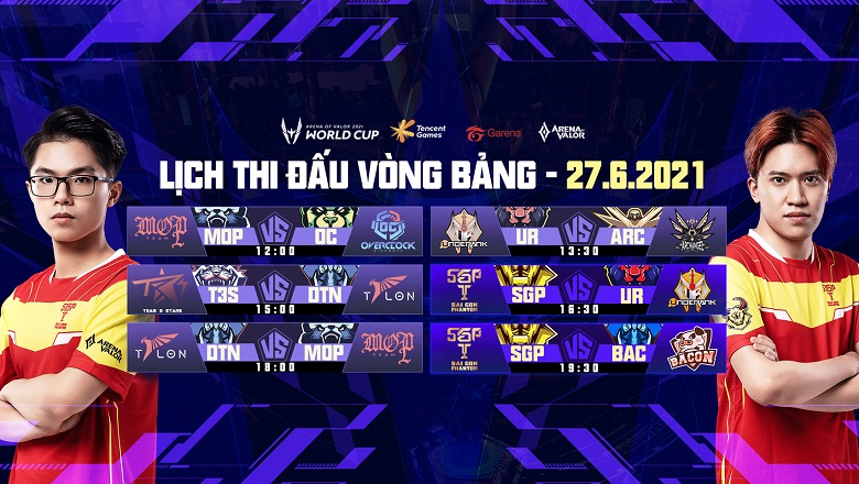 TRỰC TIẾP AWC 2021, vòng bảng ngày 27/6: Saigon Phantom tái đấu Bacon Time - Ảnh 1