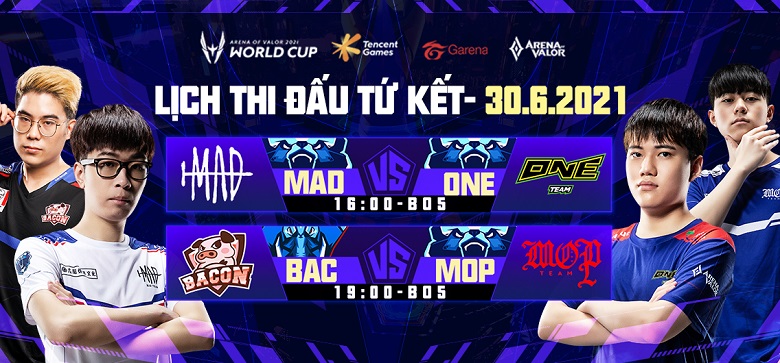 TRỰC TIẾP AWC 2021, tứ kết ngày 30/6: MAD vs ONE, BAC vs MOP - Ảnh 1