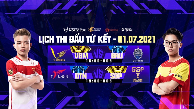 Lịch trực tiếp Liên quân AWC 2021 tứ kết ngày 2: Saigon Phantom và V-Gaming đại chiến người Thái - Ảnh 1