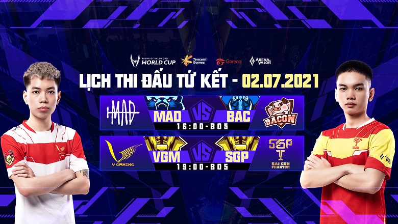 Lịch trực tiếp Liên quân AWC 2021 tứ kết ngày 3: Saigon Phantom và V-Gaming 'tử chiến' ở nhánh thua - Ảnh 1