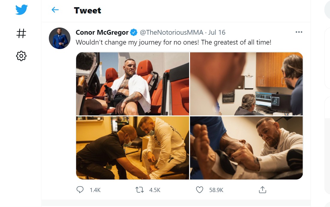 NAC bác bỏ tuyên bố của Conor McGregor về chấn thương từ trước UFC 264 - Ảnh 2