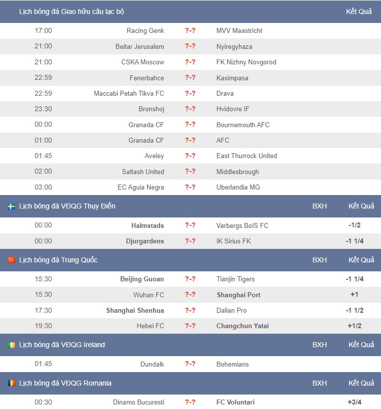 Lịch thi đấu bóng đá hôm nay 19/7 - Ảnh 2