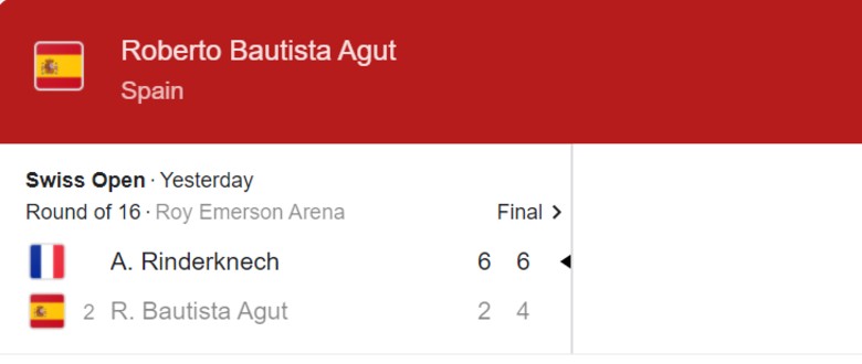 Trực tiếp tennis Swiss Open - Bautista Agut vs Rinderknech, 20h00 hôm nay 21/7 - Ảnh 3