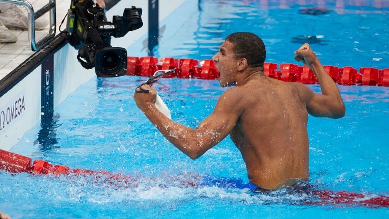 Bơi lội Olympic Tokyo 2021: Nhà vô địch Ahmed Hafnaoui từng là ‘bại tướng’ của Huy Hoàng - Ảnh 1