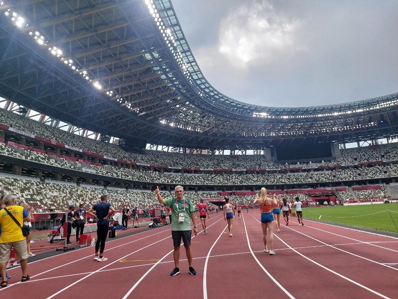 Chùm ảnh: Quách Thị Lan khởi động, làm quen đường chạy Olympic Tokyo 2021 - Ảnh 5