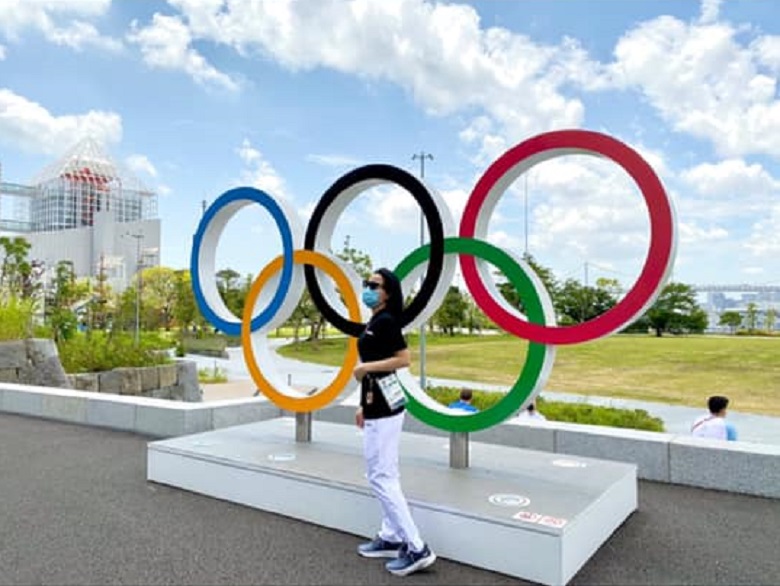 Nguyễn Thùy Linh và Hoàng Thị Duyên dạo bước làng Olympic trước ngày chia tay Tokyo 2021 - Ảnh 5