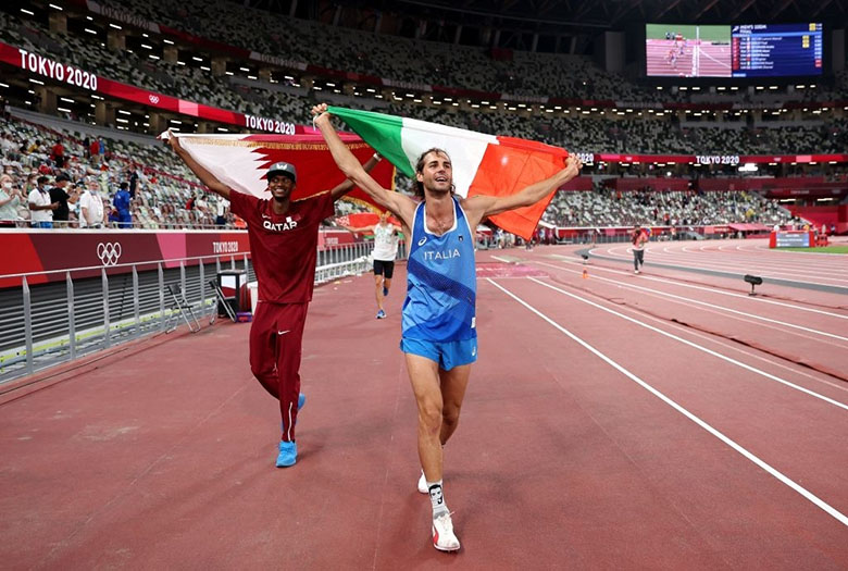 Gianmarco Tamberi và Mutaz Barshim, tình bạn đặc biệt của hai nhà đồng vô địch Olympic Tokyo 2021 - Ảnh 2
