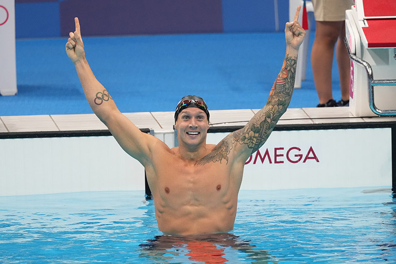 'Truyền nhân Michael Phelps' Caeleb Dressel sụt 5 cân cho 5 tấm HCV Olympic Toyko 2021 - Ảnh 1