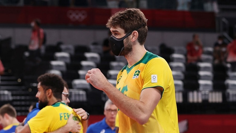 Bóng chuyền Olympic Tokyo 2021: 'Bật mí' về chiếc khẩu trang của các VĐV Brazil - Ảnh 1