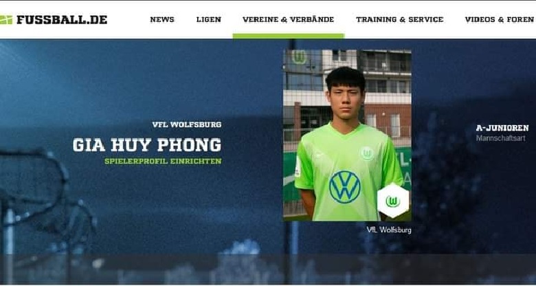 Gia Huy Phong, cầu thủ gốc Việt đang khoác áo U19 Wolfsburg là ai? - Ảnh 1