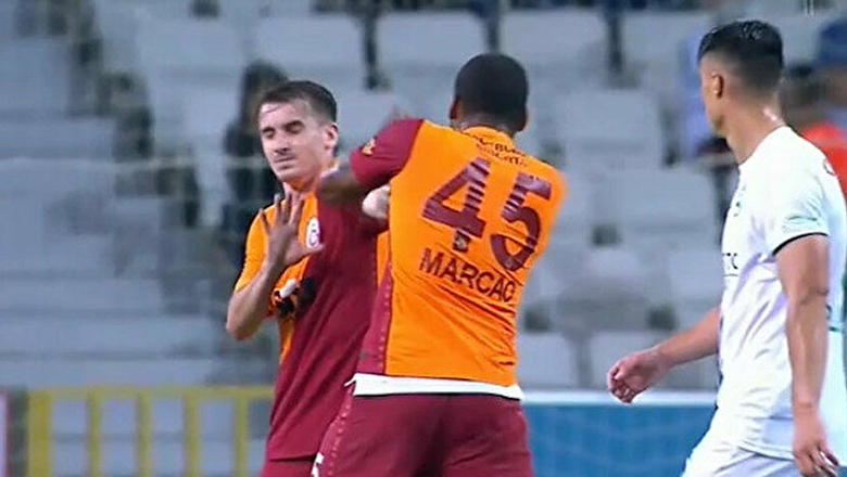 Dùng ‘hết sức bình sinh’ để đấm đồng đội, hậu vệ Galatasaray nhận thẻ đỏ - Ảnh 1