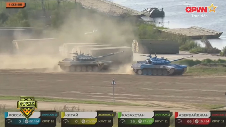 Xe tăng Nga đứt xích vẫn thắng Trung Quốc ở bán kết Army Games 2021 - Ảnh 1
