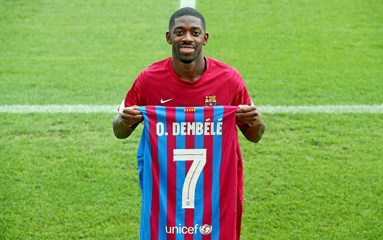 Dembele tiếp quản chiếc áo số 7 của Griezmann ở Barca - Ảnh 1