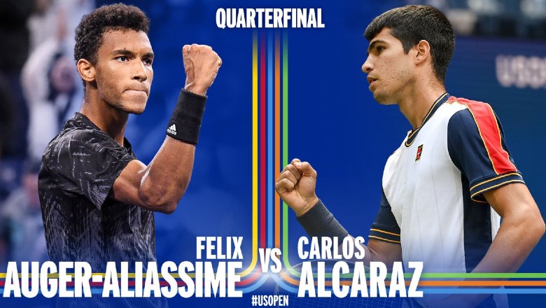 Trực tiếp tennis Auger-Aliassime vs Alcaraz - Tứ kết US Open, 07h30 hôm nay 8/9 - Ảnh 1