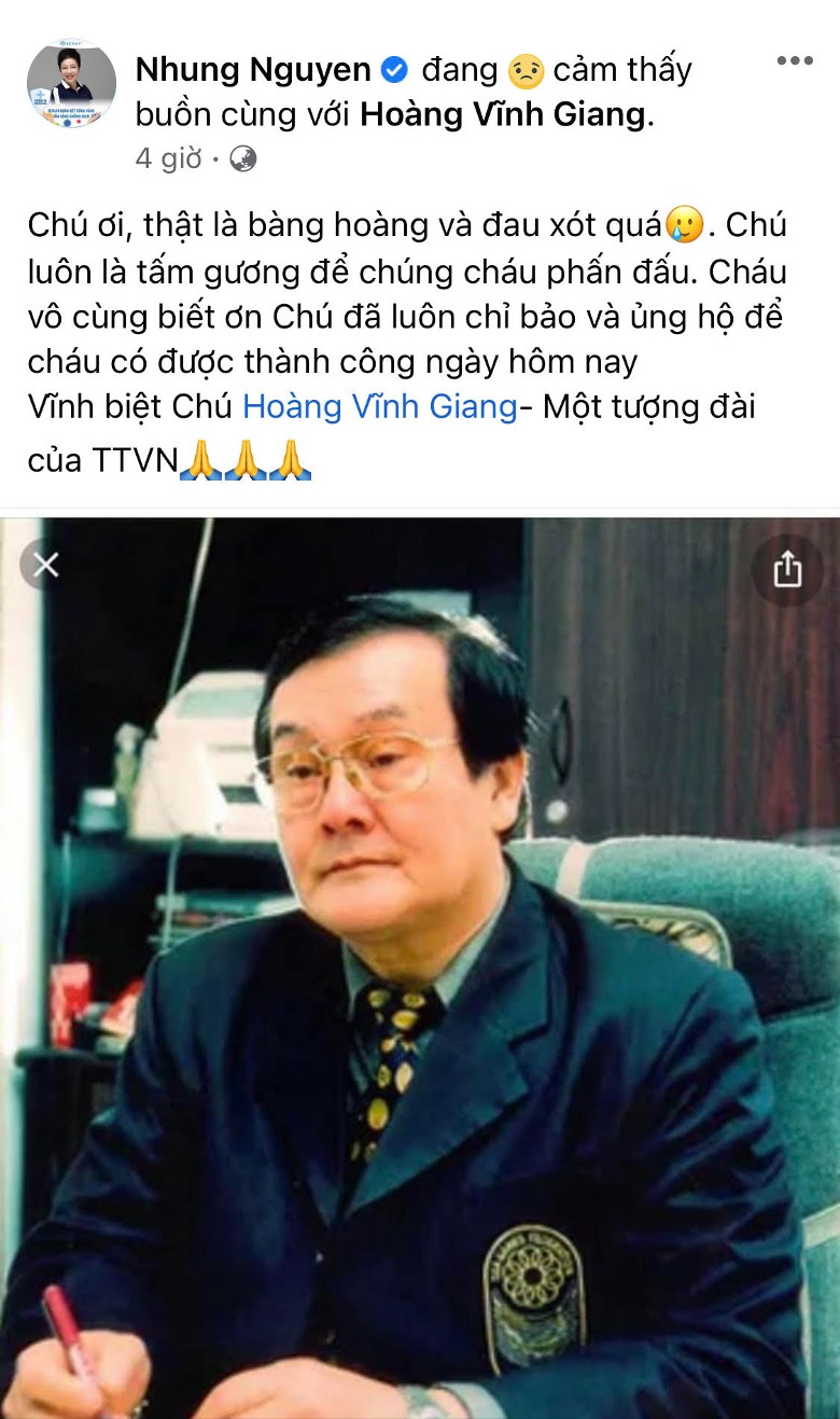 Thể thao Việt Nam tiếc thương sự ra đi của ông Hoàng Vĩnh Giang - Ảnh 1