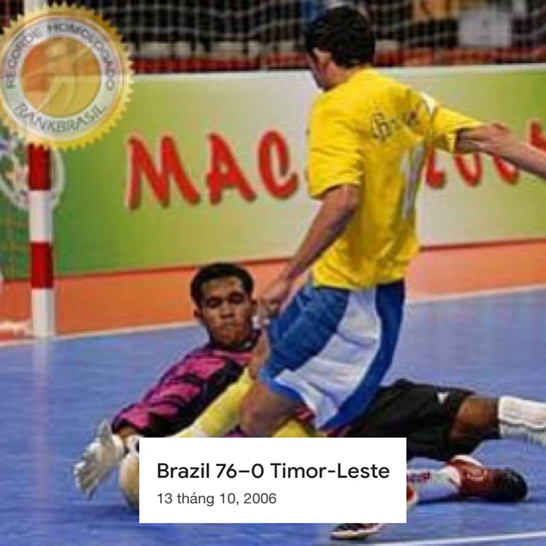 ĐT Brazil sở hữu kỷ lục thế giới môn futsal: Chiến thắng 76-0 trước Đông Timor - Ảnh 1