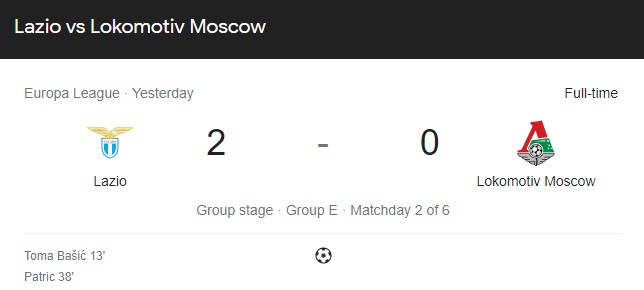 Link xem trực tiếp Lazio vs Lokomotiv Moscow, 02h00 ngày 1/10 - Ảnh 2