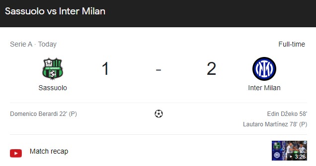 Link xem trực tiếp Sassuolo vs Inter Milan, 01h45 ngày 3/10 - Ảnh 2