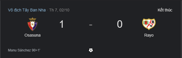 Link xem trực tiếp bóng đá Osasuna vs Rayo Vallecano, 19h00 ngày 2/10 - Ảnh 2