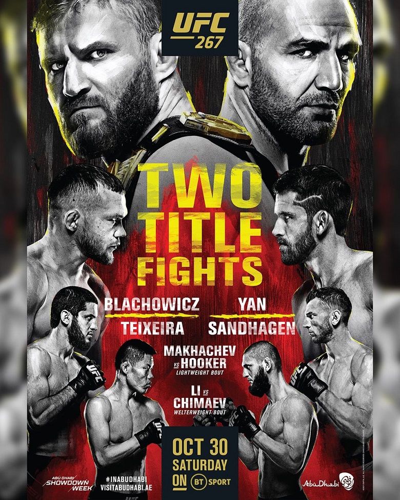 Lịch thi đấu UFC 267: Jan Błachowicz vs. Glover Teixeira - Ảnh 2