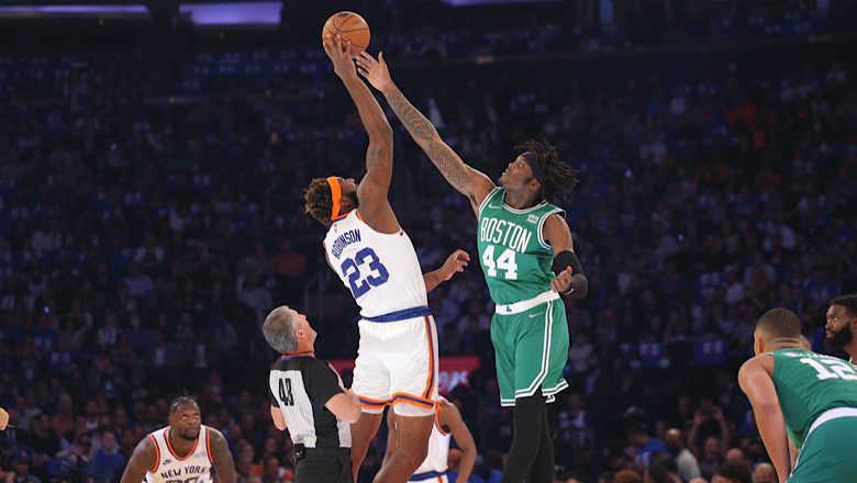 Song sát Randle - Fournier bừng sáng, Knicks thắng sát nút Celtics - Ảnh 1