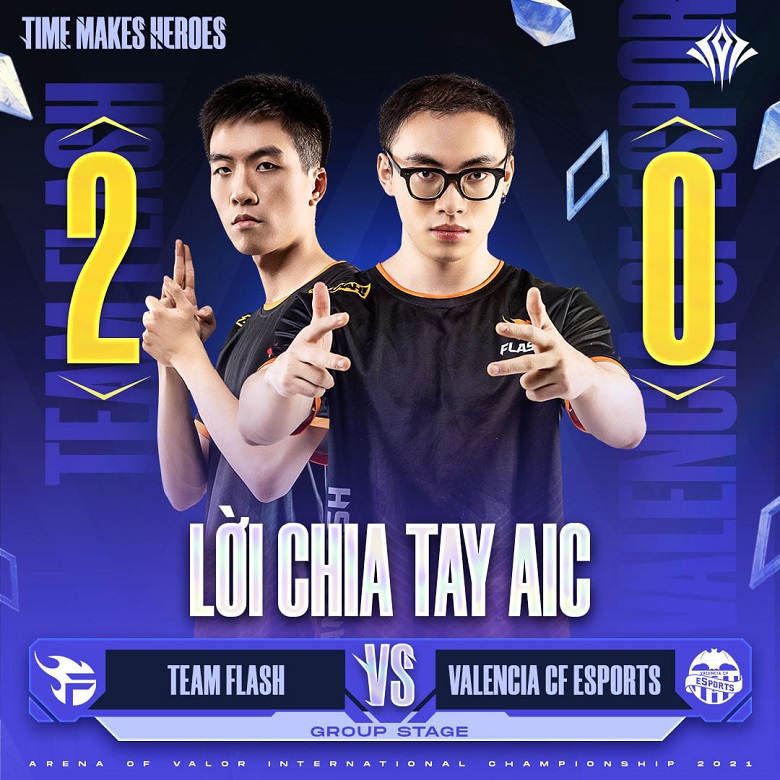 AIC 2021: Team Flash nói lời chia tay bằng trận thắng Valencia CF Esports - Ảnh 1