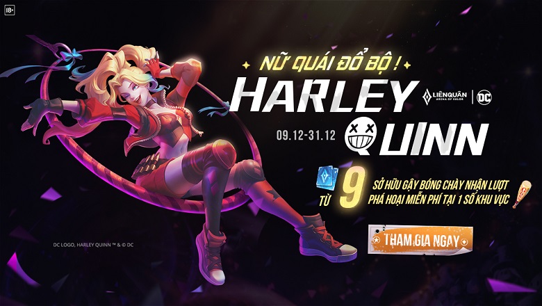 Liên Quân Mobile ra mắt trang phục Capheny Harley Quinn hợp tác cùng DC Comics - Ảnh 1