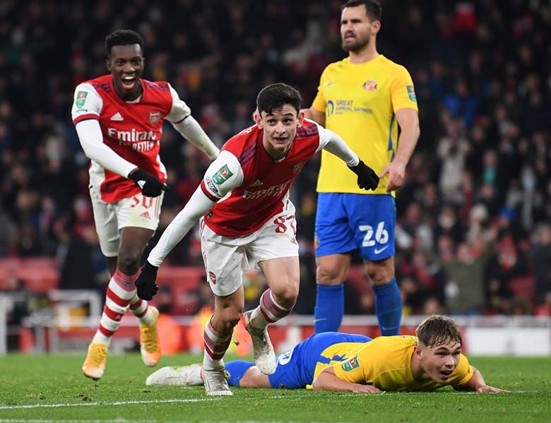 Sao trẻ lập hat-trick, Arsenal thắng lớn ở tứ kết Carabao Cup - Ảnh 4
