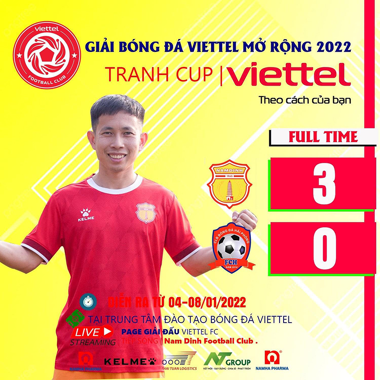 Kết quả Cúp Viettel Mở rộng: CLB Nam Định hủy diệt Hải Phòng với 3 bàn trong 45 phút - Ảnh 1