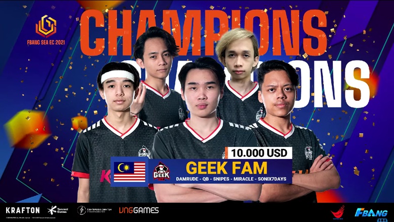 Geek Fam vô địch FBang SEA EC 2021, Eagle Esports hạng 3 - Ảnh 1