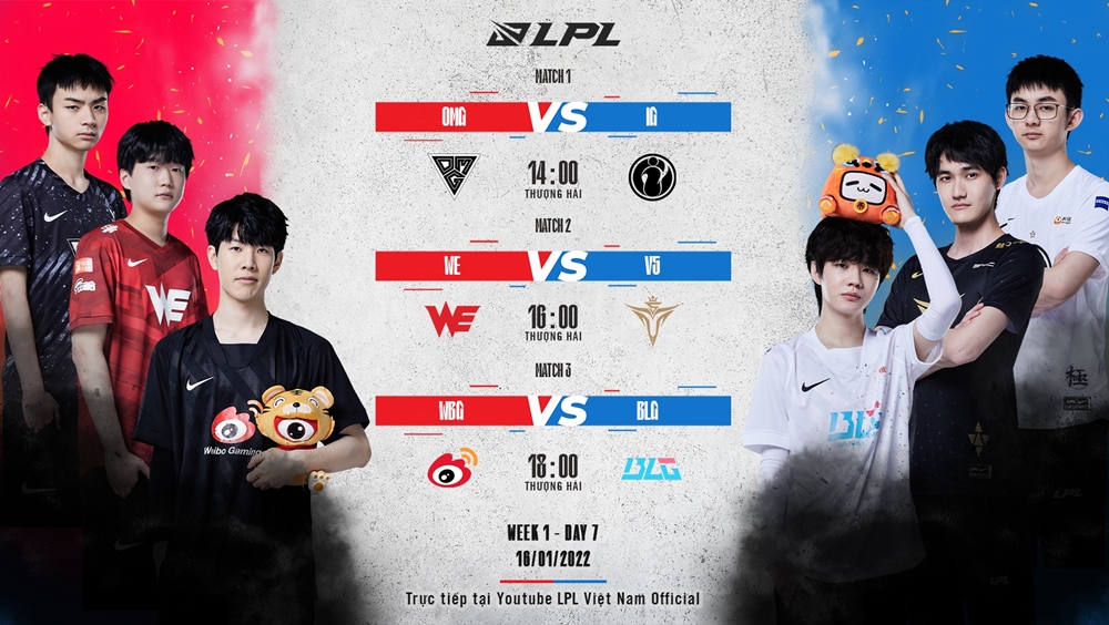 TRỰC TIẾP LPL mùa Xuân 2022 ngày 16/1: OMG vs iG, WE vs V5, WBG vs BLG - Ảnh 1