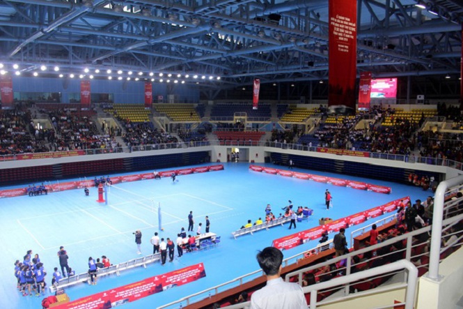 Chiêm ngưỡng nhà thi đấu 5000 chỗ Quảng Ninh chuẩn bị cho môn bóng chuyền SEA Games 31 - Ảnh 3