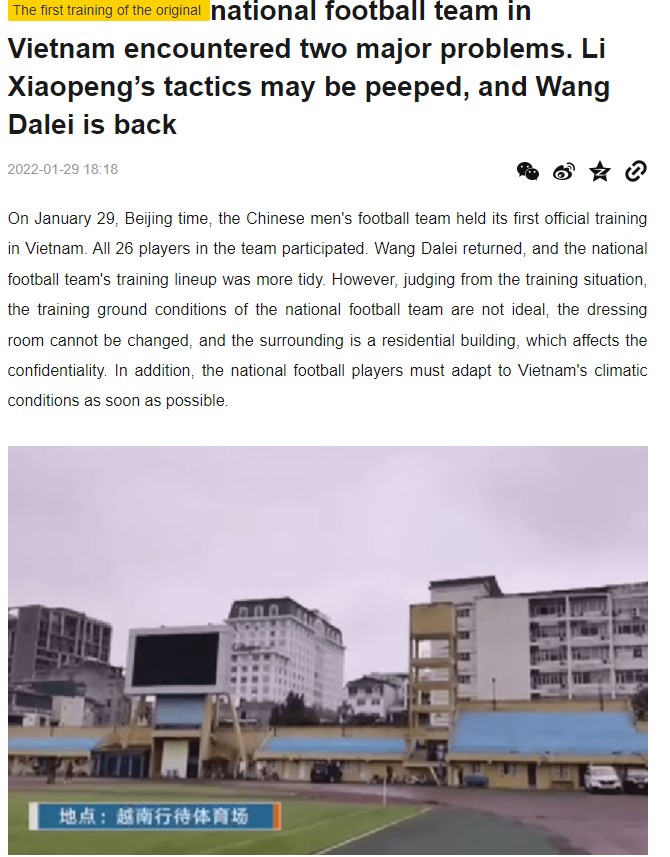 ĐT Trung Quốc bác bỏ tin phàn nàn về sân Hàng Đẫy - Ảnh 1
