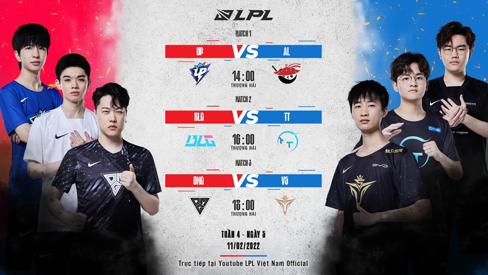 TRỰC TIẾP LPL mùa Xuân 2022 ngày 11/2: UP vs AL, BLG vs TT, OMG vs V5 - Ảnh 1