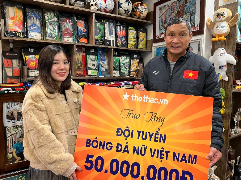 Thethao.vn trao tặng tiền thưởng cho HLV Mai Đức Chung và ĐT nữ Việt Nam - Ảnh 2