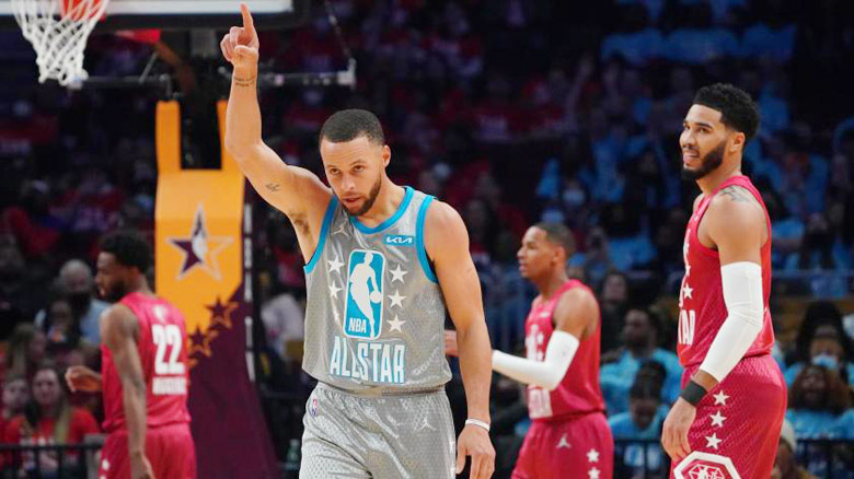 Curry lập kỷ lục, team LeBron thắng trong trận All-Star - Ảnh 2