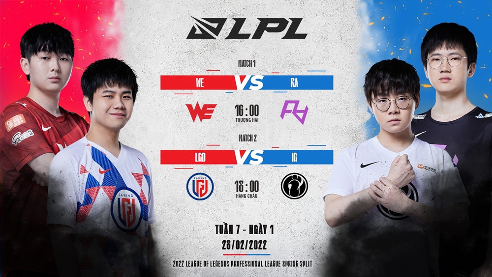 TRỰC TIẾP LPL mùa Xuân 2022 ngày 28/2: WE vs RA, LGD vs IG - Ảnh 1