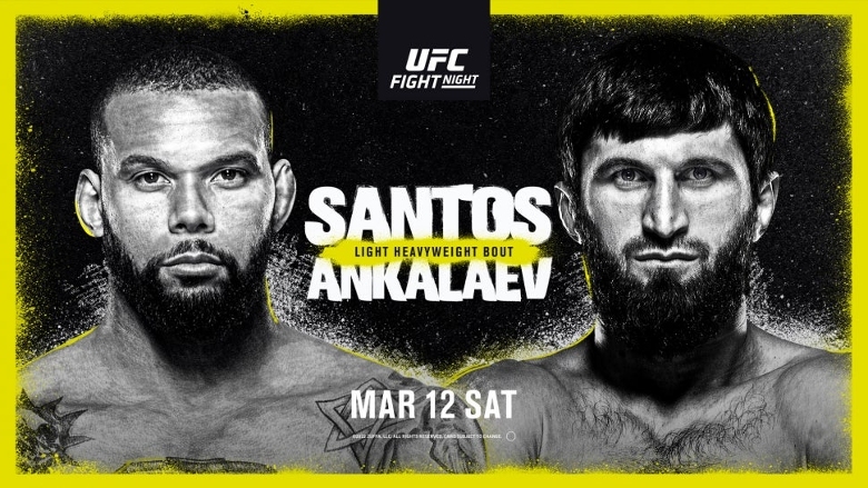 Link xem trực tiếp UFC Fight Night Santos vs Ankalaev, 07h00 ngày 13/3 - Ảnh 1