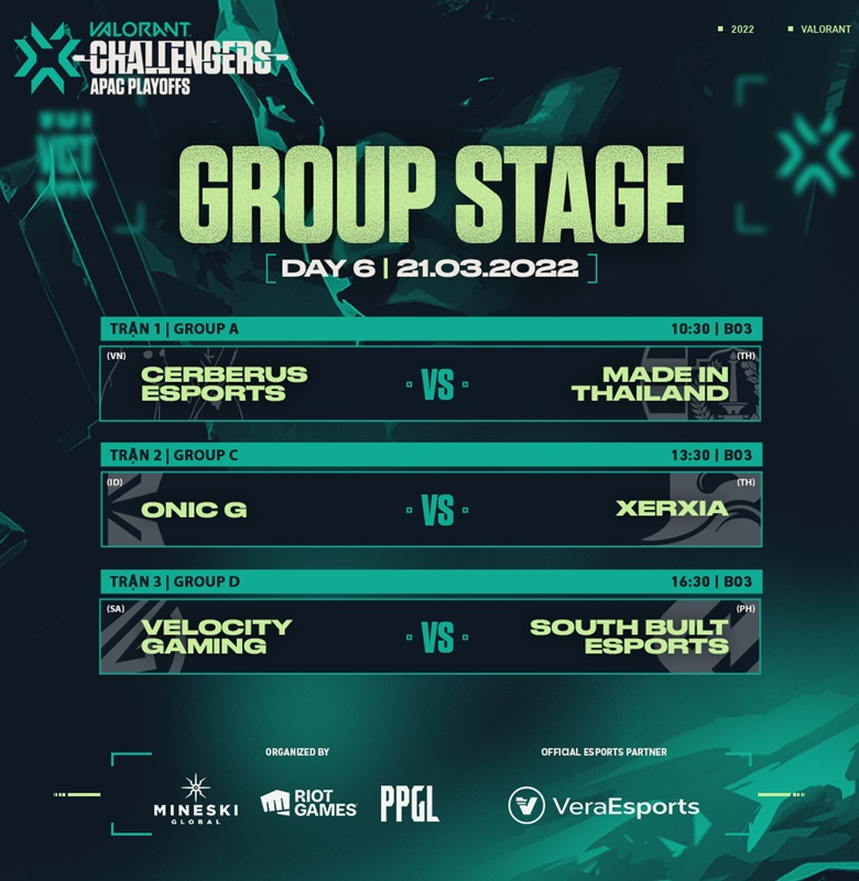 TRỰC TIẾP vòng bảng VCT 2022 APAC Stage 1 Challengers ngày 21/3: CES vs MiTH, XIA vs ONIC - Ảnh 1