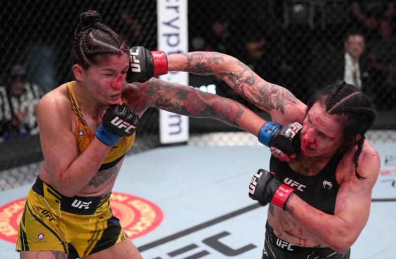 Sao nữ UFC vỡ mũi, gãy 2 răng cửa sau chiến thắng ở sự kiện 'Fight Night' - Ảnh 2