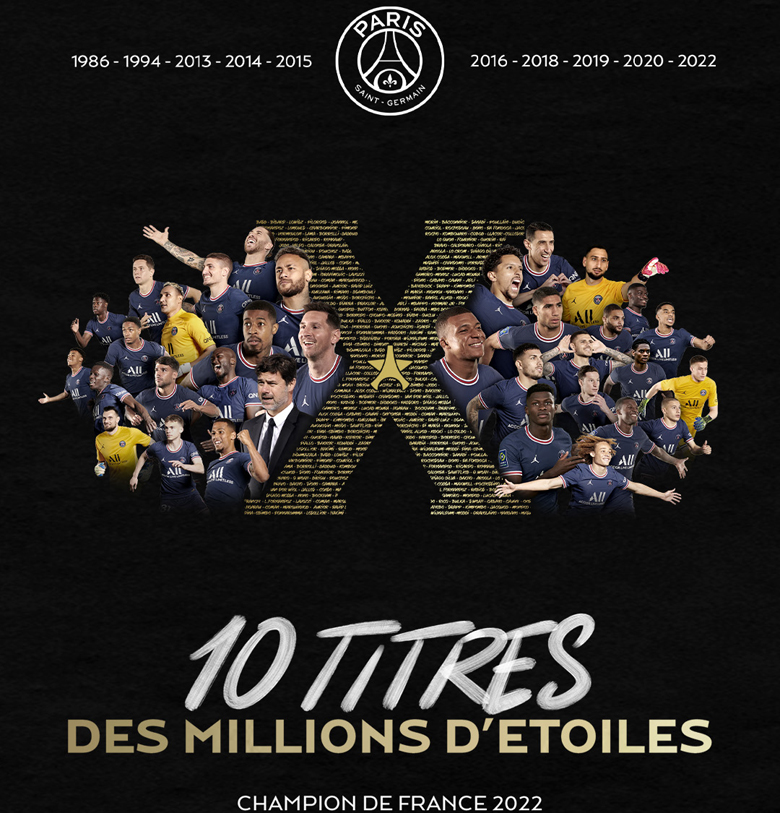 PSG vô địch Ligue 1 mùa 2021/22 sớm 4 vòng - Ảnh 1