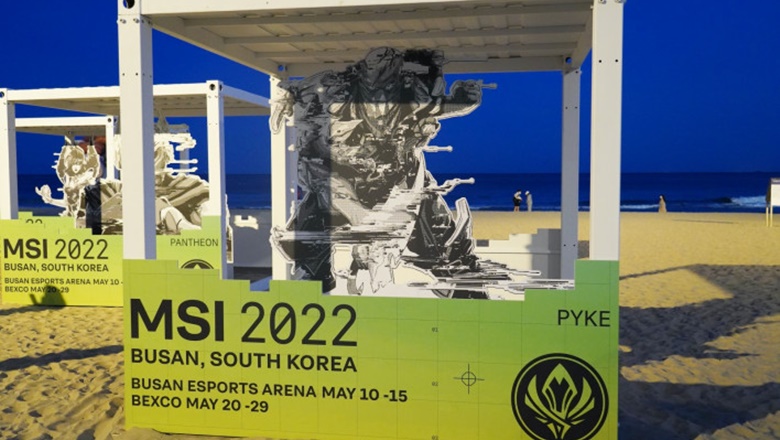 Ngập tràn sắc màu MSI 2022 tại bãi biển Haeundae, Busan - Ảnh 6
