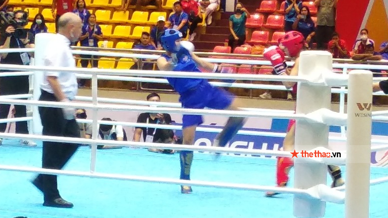 Đinh Thị Hoa thua võ sĩ Thái Lan ở bán kết Kickboxing SEA Games 31 - Ảnh 2