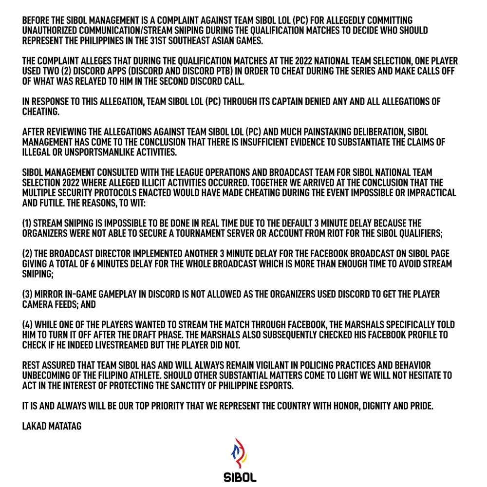 Đội tuyển LMHT Philippines bị điều tra bán độ trước thềm SEA Games 31 - Ảnh 2